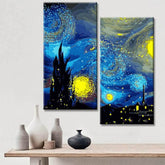 Painting by Numbers Art Abstract Art Starry Night Two-Part